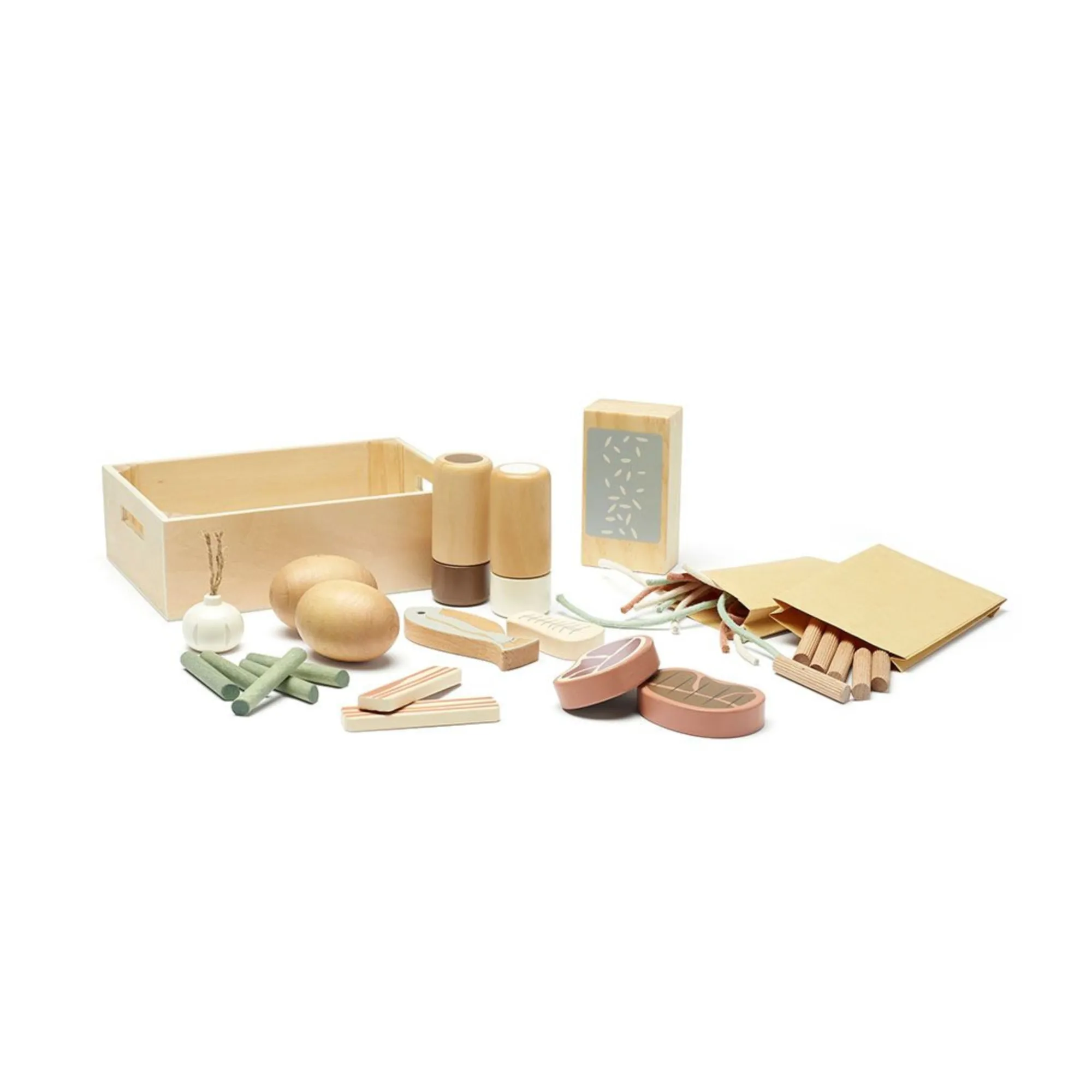 Kid's Concept Multicoloured Wooden Toy Food Box