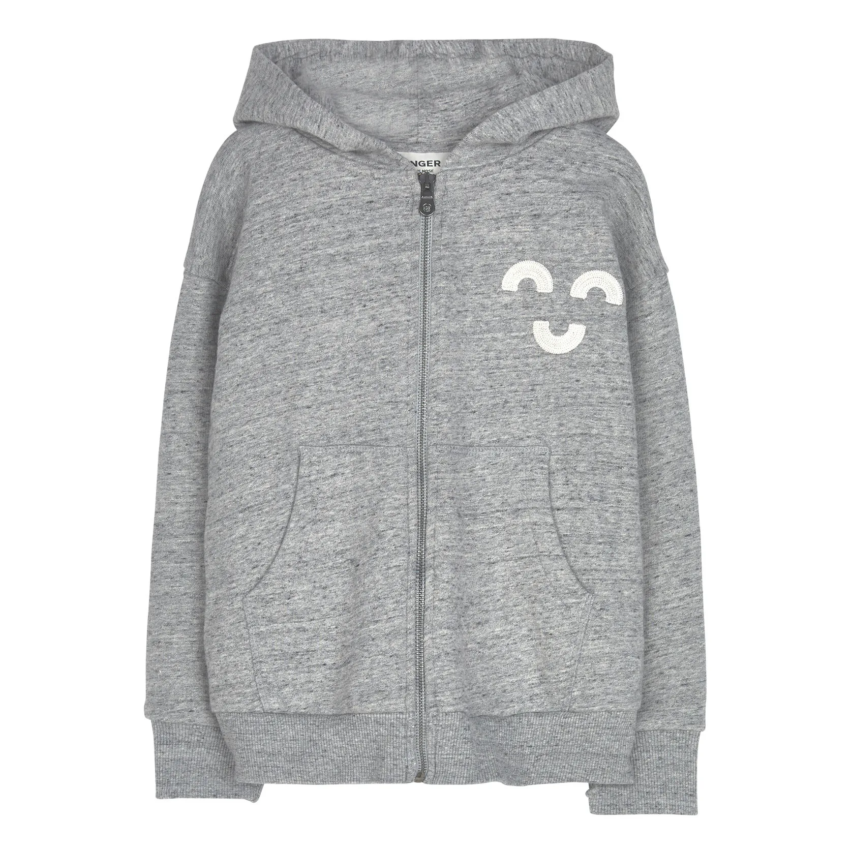 Finger In The Nose Heather Grey Joel Zip-Up Hoodie