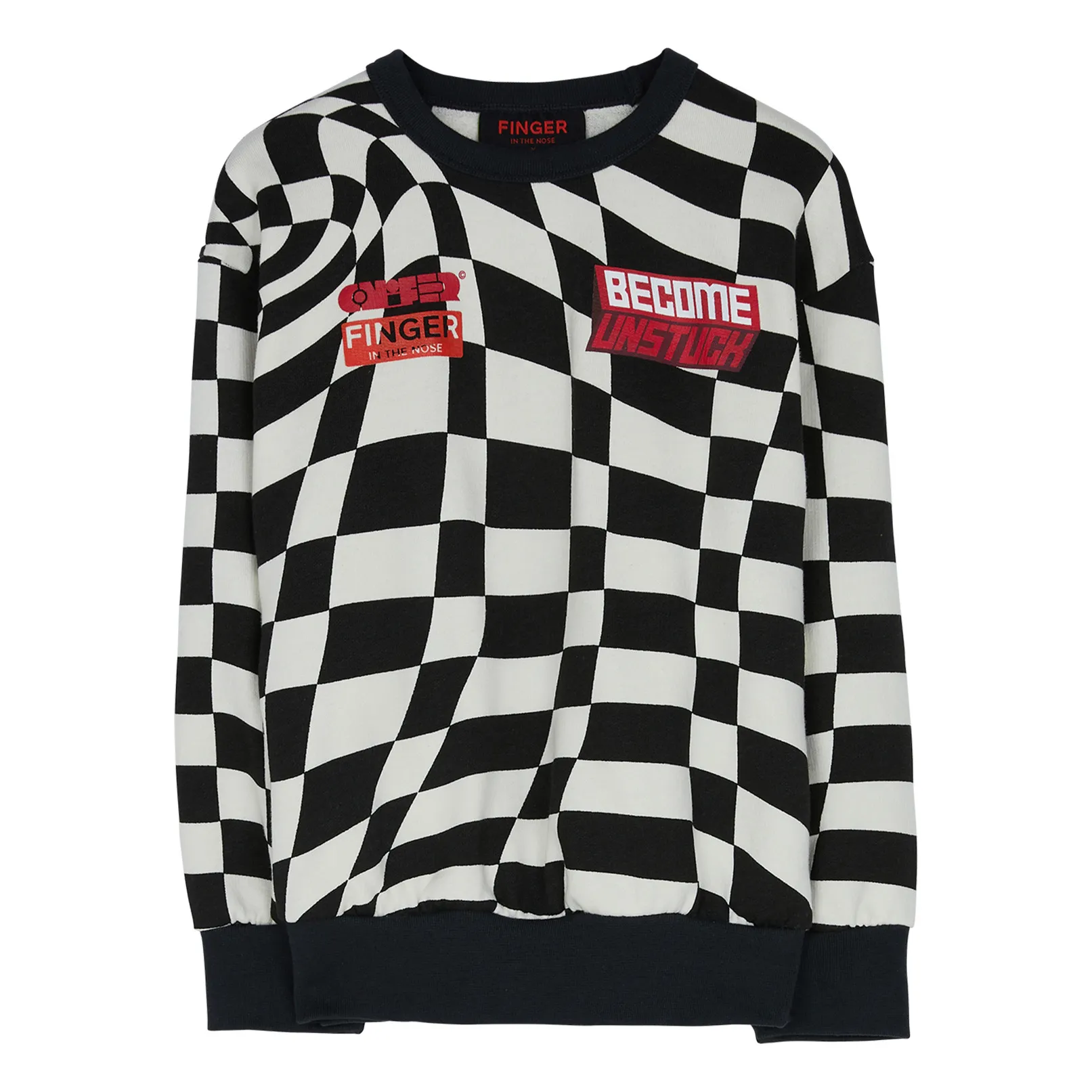 Finger In The Nose Black Wave Sweatshirt - X Ornamental Conifer Collaboration