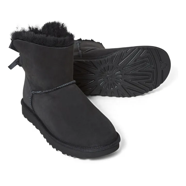 Classic Mini Velvet Bows Boots | Black- Product image n°2