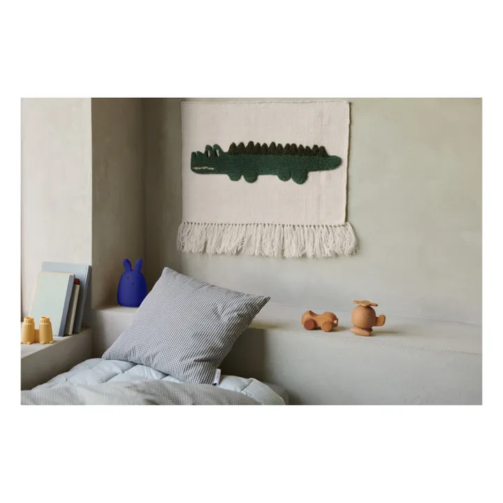 Tapis mural Gera en laine et coton | Vert- Image produit n°3