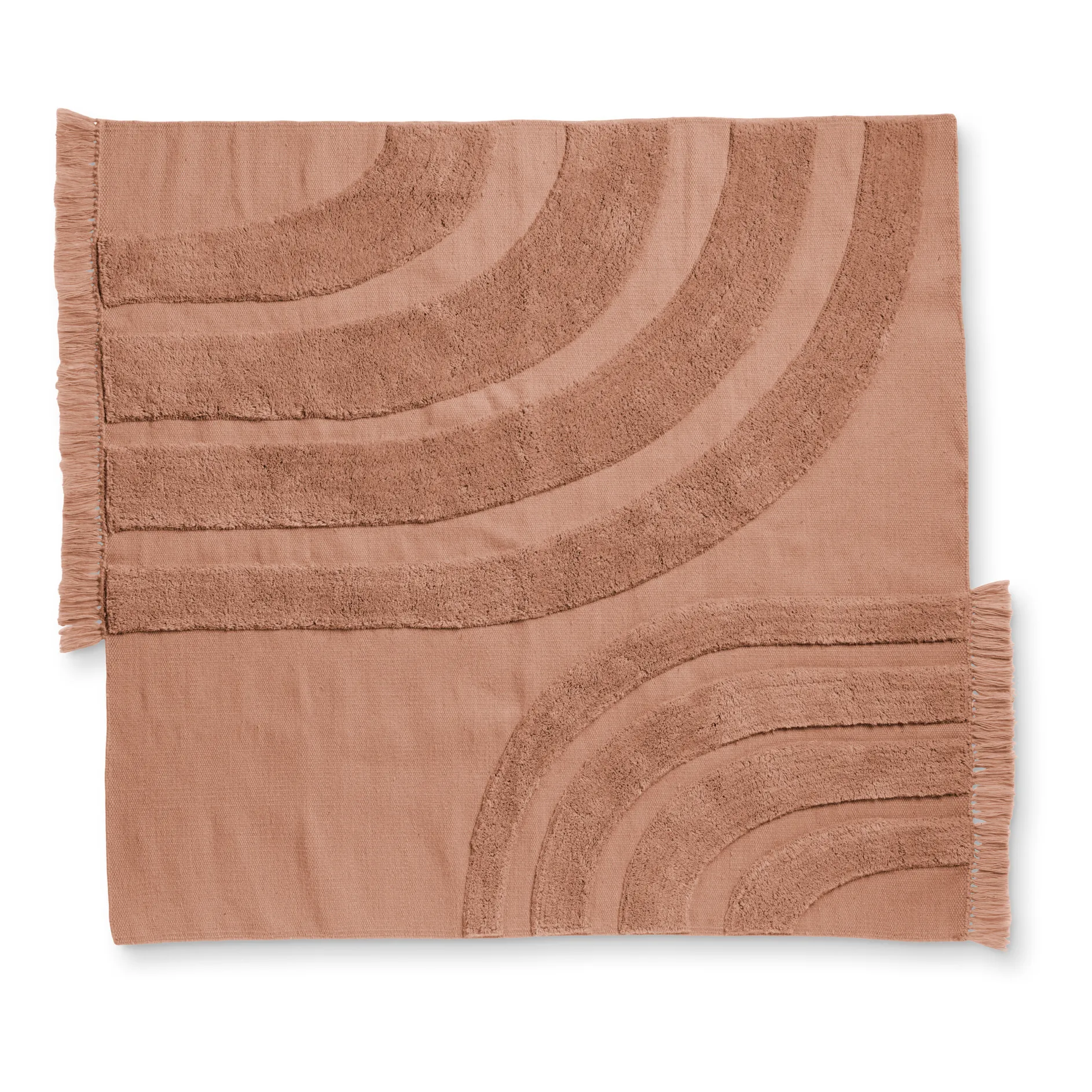 Liewood Pink Valery Wool And Cotton Rug