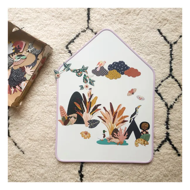 Pizarra cabaña de imanes | Lila