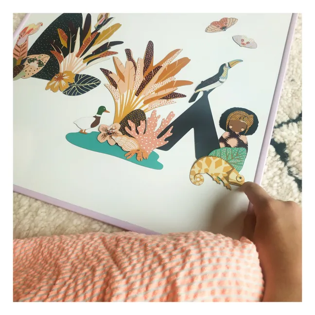 Pizarra cabaña de imanes | Lila