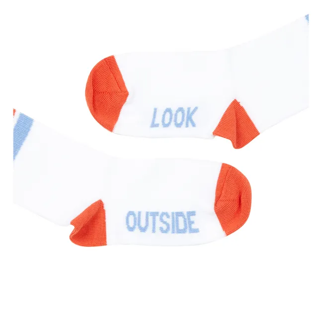 Pack 2 Chaussettes Flower Look Outside | Blanc