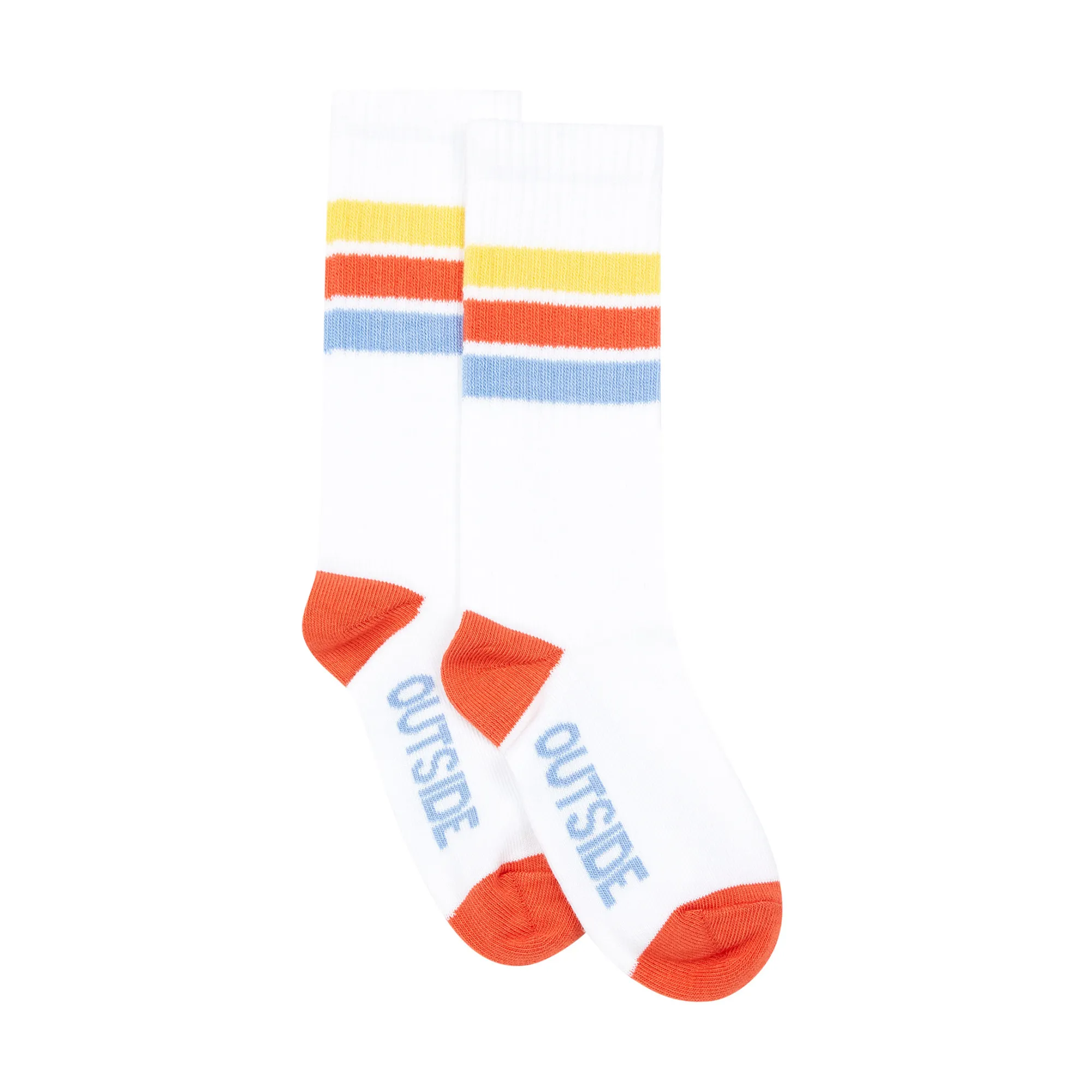 Hundred Pieces White Flower Look Outside Socks - Set Of 2