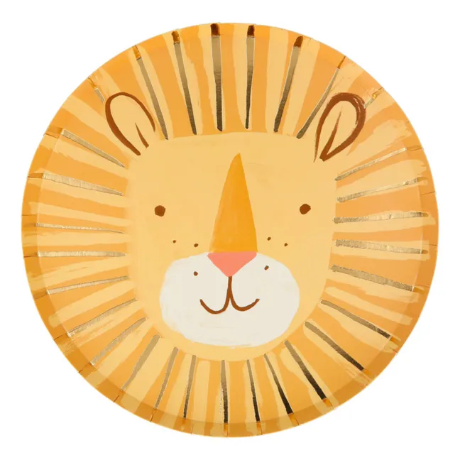 Assiettes en carton Lion - Set de 8
