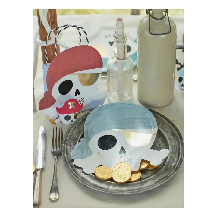 Platos de cartón Piratas - Set de 8- Imagen del producto n°1