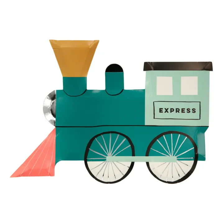 Assiettes en carton Train - Set de 8- Image produit n°0