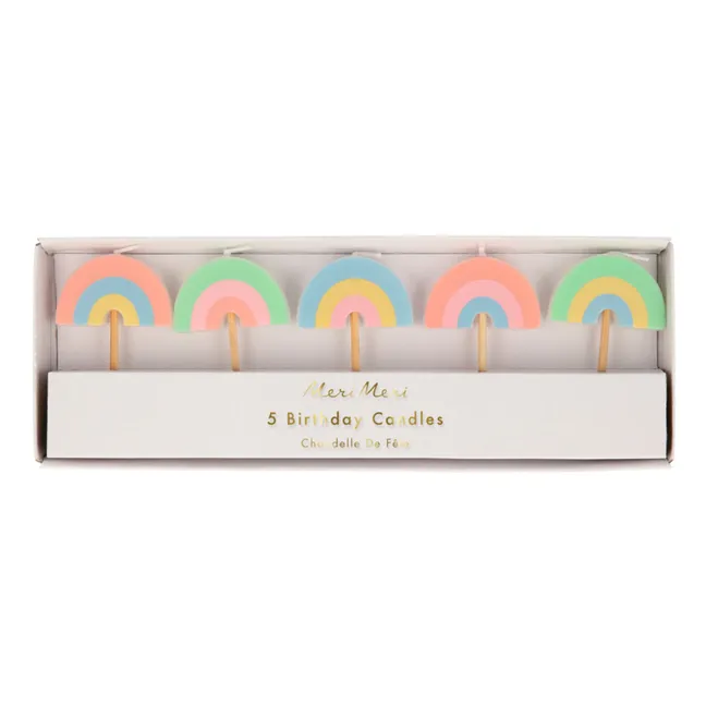 Bougies Arc-en-ciel - Set de 5