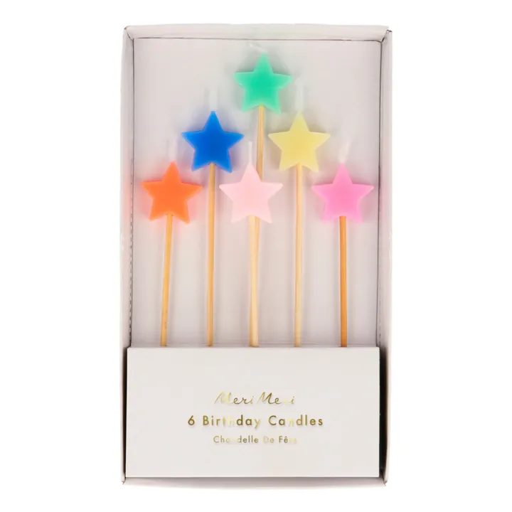 Bougies étoiles multicolores- Image produit n°0