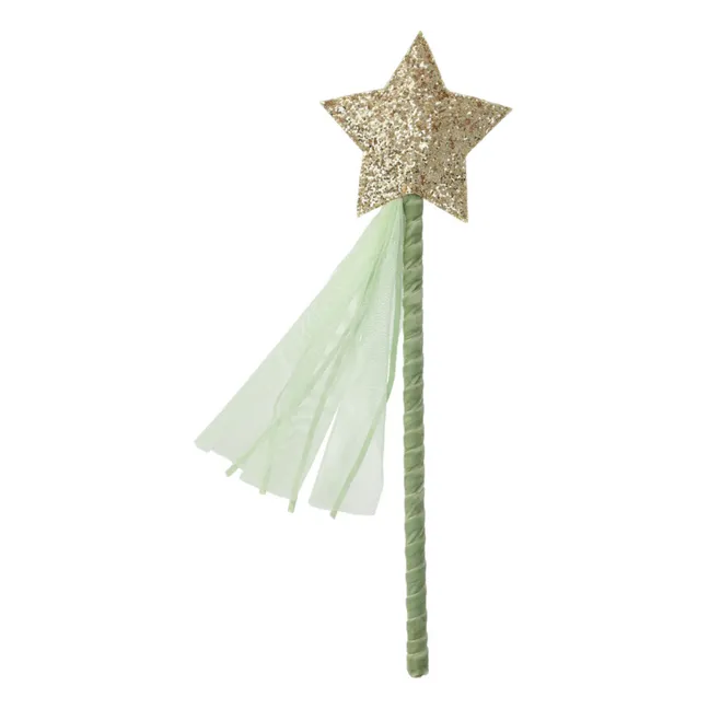 Mantella, modello: Spring, in tulle e bacchetta a forma di stella | Verde menta