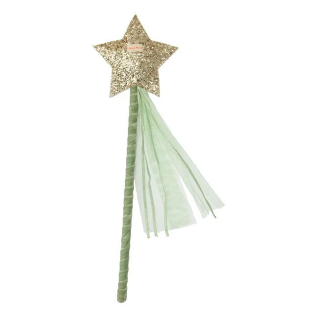 Mantella, modello: Spring, in tulle e bacchetta a forma di stella | Verde menta
