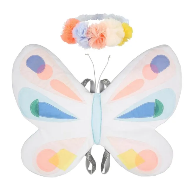 Disfraz de alas de mariposa con diadema