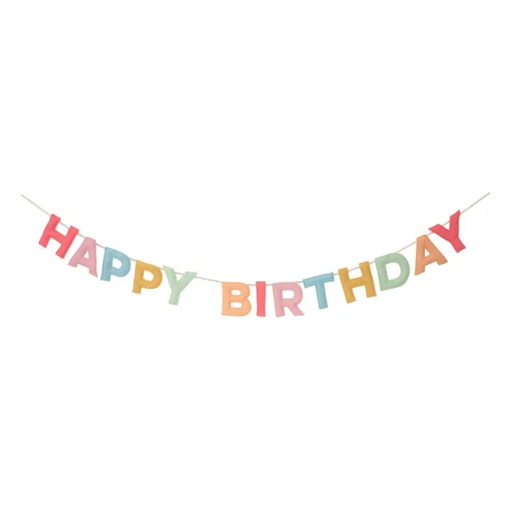 Guirnalda de fieltro Happy Birthday- Imagen del producto n°0