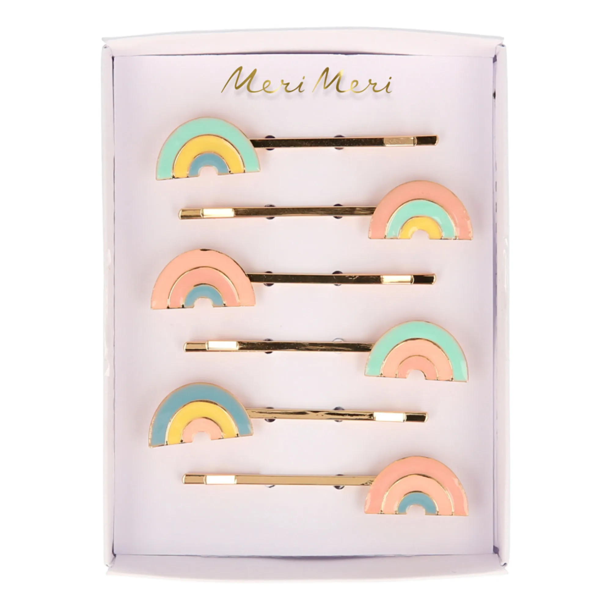 Meri Meri Pastel Enamel Rainbow Hair Clips