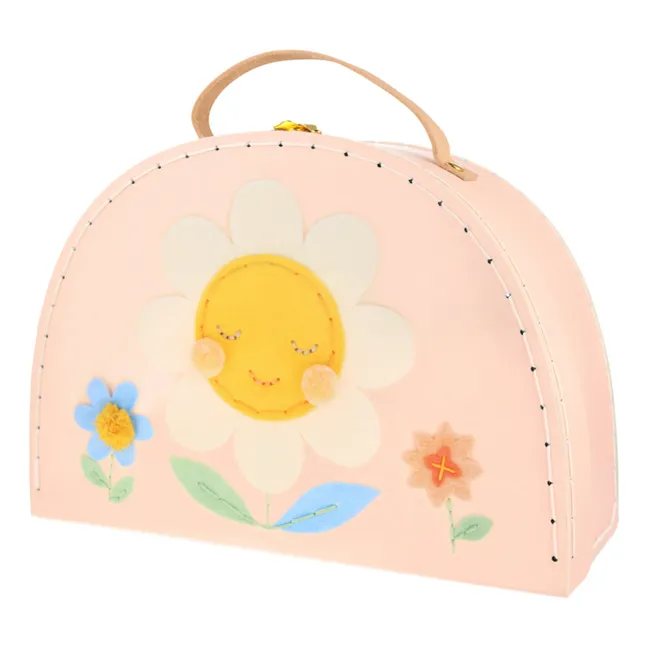 Reisetasche mit bestickten Blumen