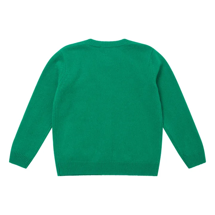 Cardigan Sutera, in lana merino | Verde- Immagine del prodotto n°2
