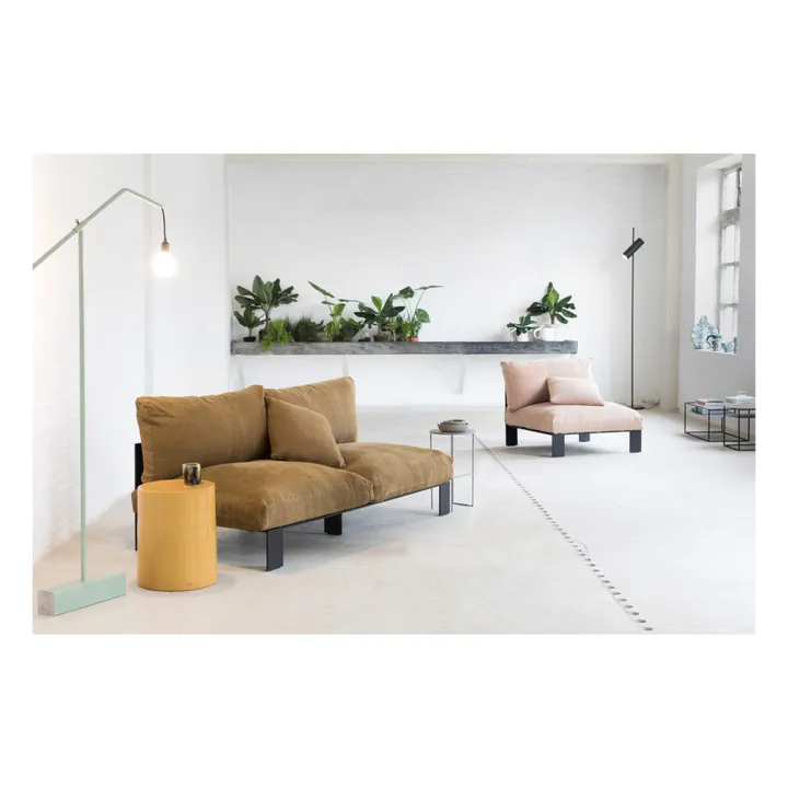 2-Seater Linen Sofa | Mustard- Product image n°1