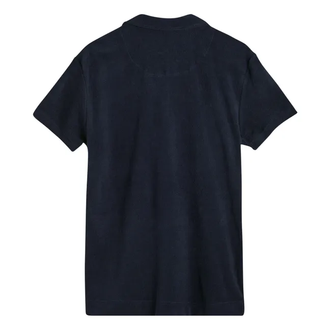 Terry Cloth Polo Shirt - Men’s Collection  | Navy blue