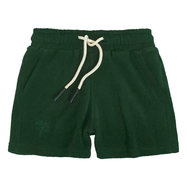 Pantalones cortos de rizo | Verde Abeto