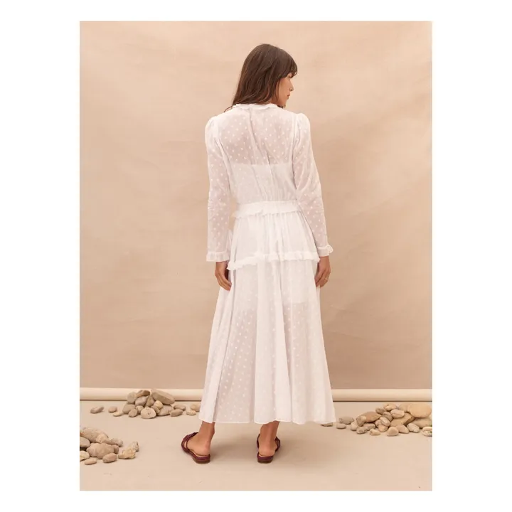 Peri Embroidered Maxi Dress | White- Product image n°10
