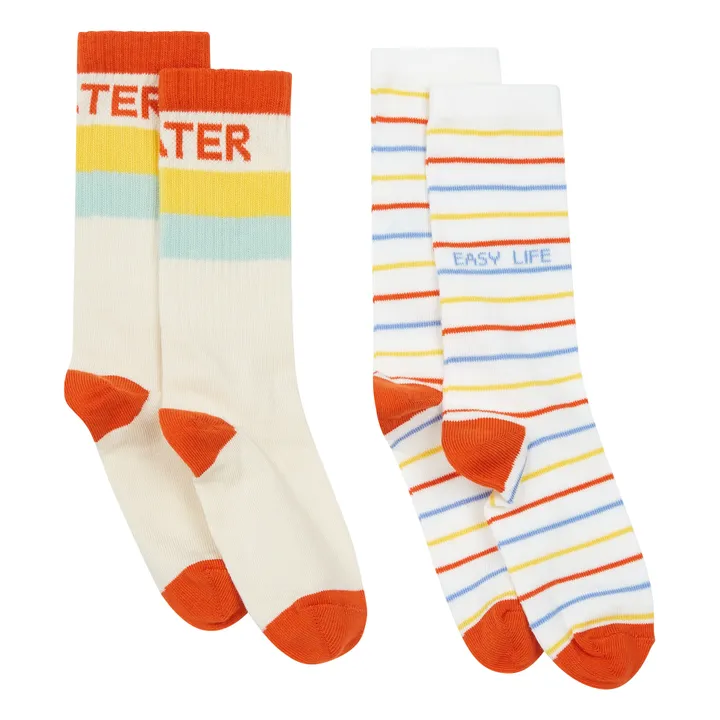 Skater Life Socks - Set of 2 | White- Product image n°0
