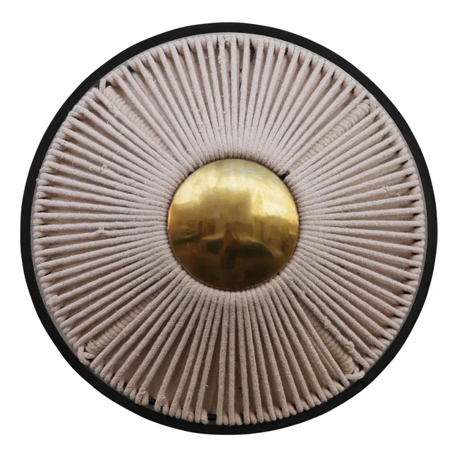 Metal and Rope Wall Light Lampshade | Ecru