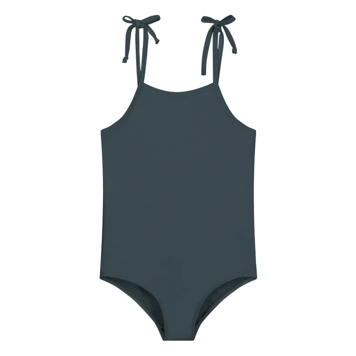 Recycled Polyamide Swimsuit | Grey blue- Product image n°0