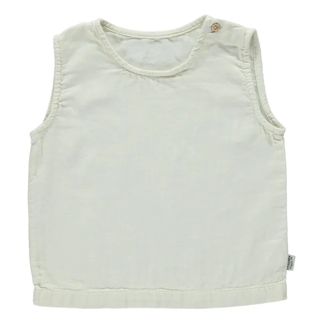 Camiseta de tirantes doble gasa de algodón orgánico Ceylan | Crudo