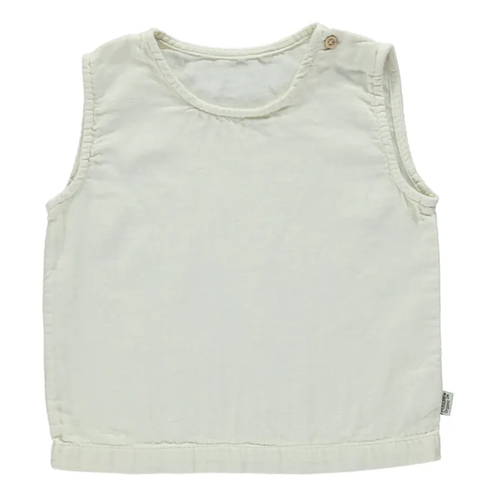 Camiseta de tirantes doble gasa de algodón orgánico Ceylan | Crudo- Imagen del producto n°0