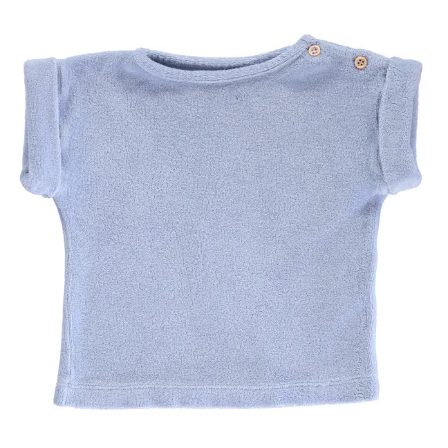 T-Shirt Laurier, in spugna e cotone biologico | Blu
