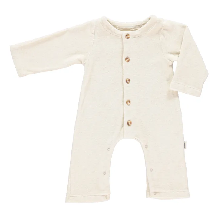 Pijama de tejido rizo y algodón orgánico Meleze | Blanco Roto- Imagen del producto n°0