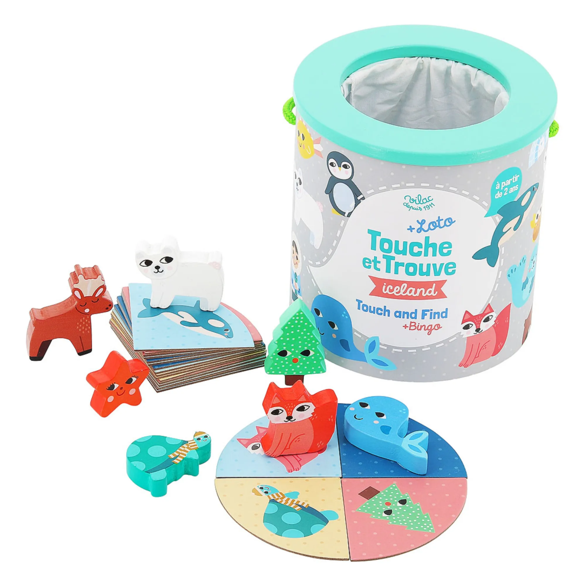 Vilac Multicoloured Iceland Touch & Find Game