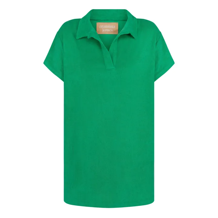 Robe Polo Terry | Vert- Image produit n°0