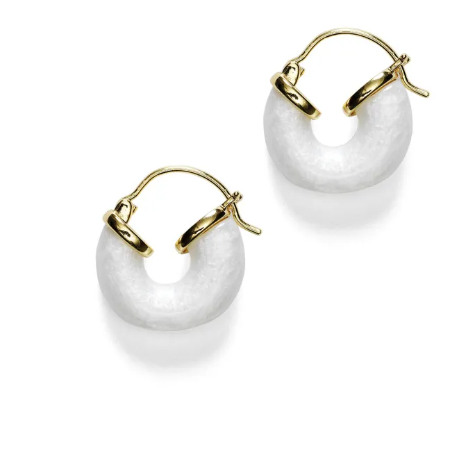 Small Swell Earrings | White