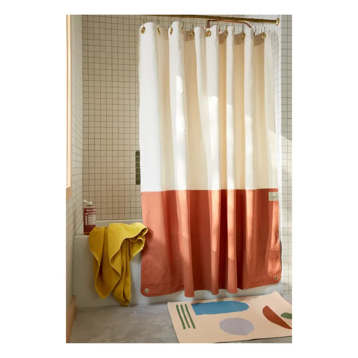 The Orient Organic Cotton Shower Curtain | Terracotta- Product image n°0