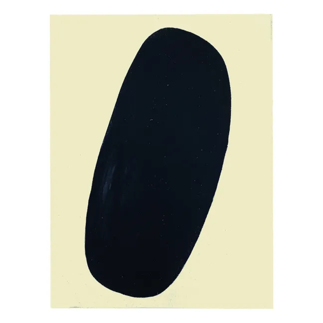 Toile lin Ovale  | Noir