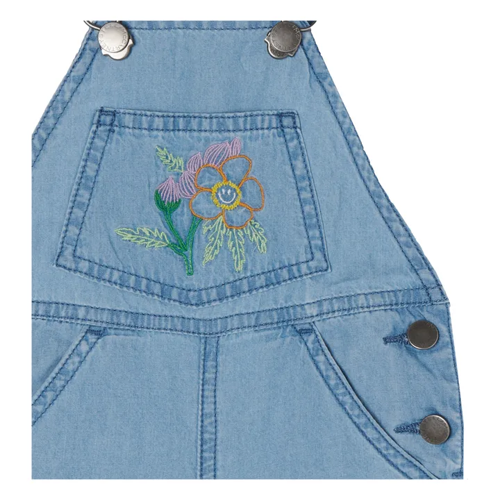 Floral Chambray Overalls | Denim- Product image n°1