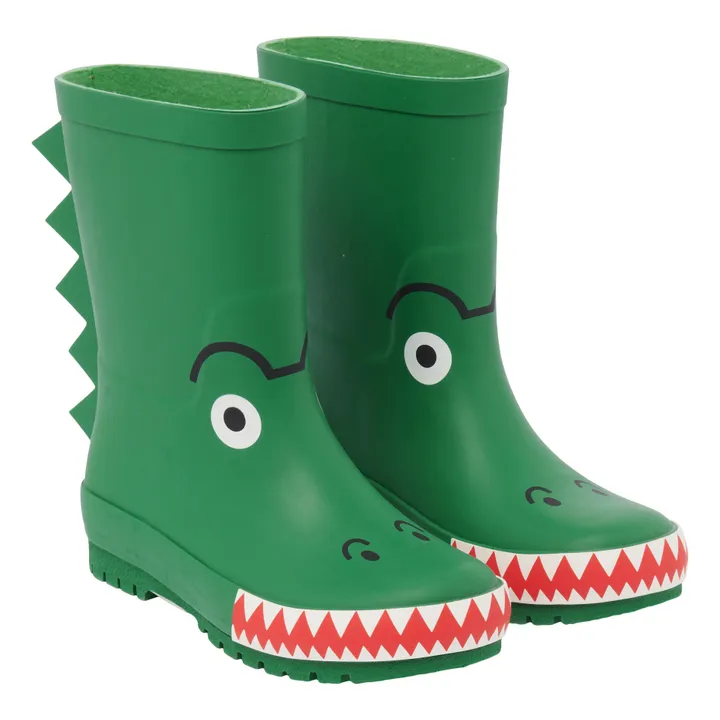 Stivali da pioggia, motivo con coccodrilli | Verde- Immagine del prodotto n°0