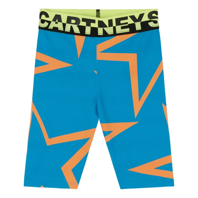 Recycled Polyamide Star Bike Shorts - Active Wear Collection  | Blue