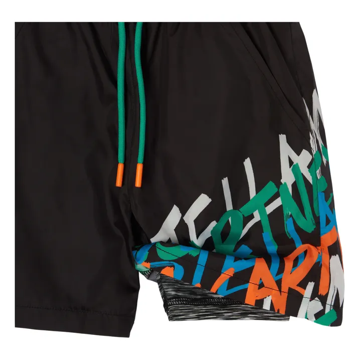 Pantaloncini Logo in tessuto riciclato - Collezione Active Wear  | Nero- Immagine del prodotto n°1