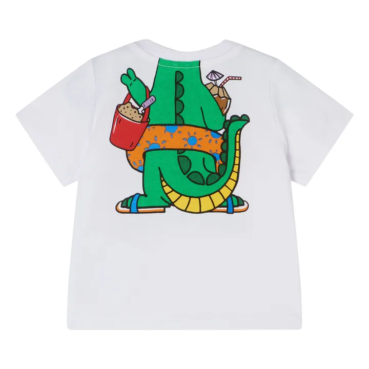 T-Shirt Krokodil mit Knöpfen aus Bio-Baumwolle | Weiß- Produktbild Nr. 1