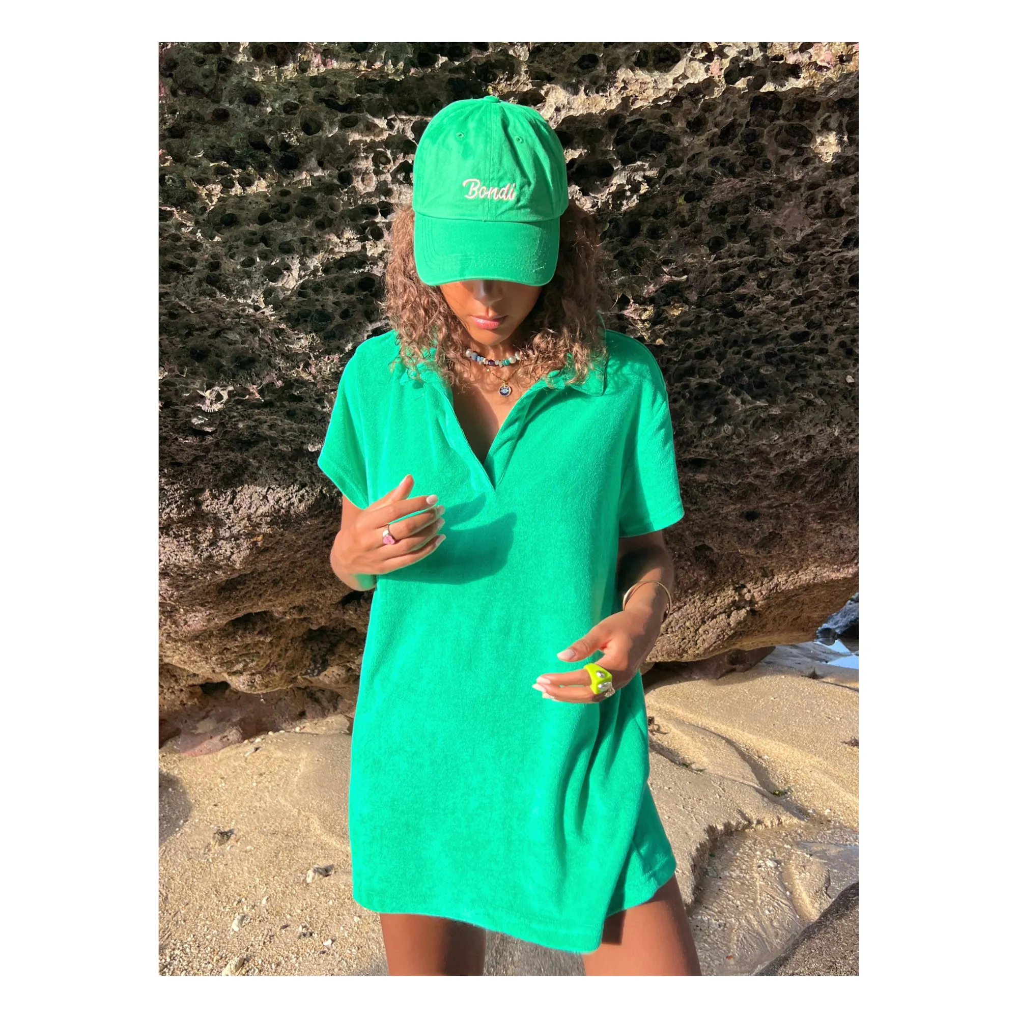 Araminta James - Polo Terry Cloth Dress - Green | Smallable Araminta James - Polo Terry Cloth Dress - Green | Smallable