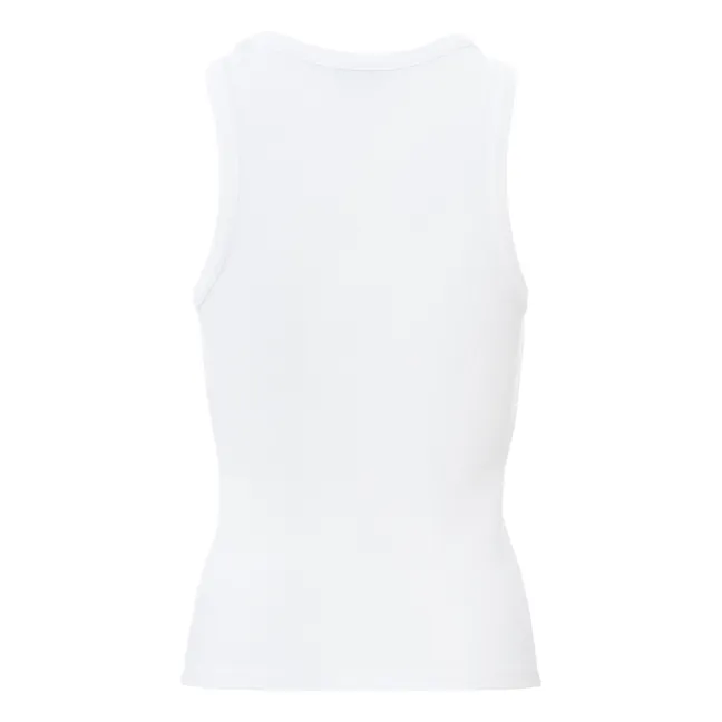 Camiseta de tirantes Poppy de algodón orgánico | Blanco