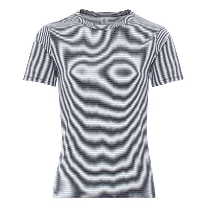 T-shirt Rayé Iconique Coton Bio - Collection Femme  | Blanc- Image produit n°0