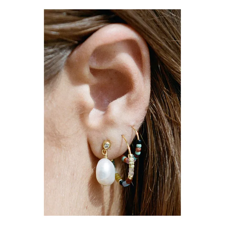 Maya Hoop Earrings | Red- Product image n°1