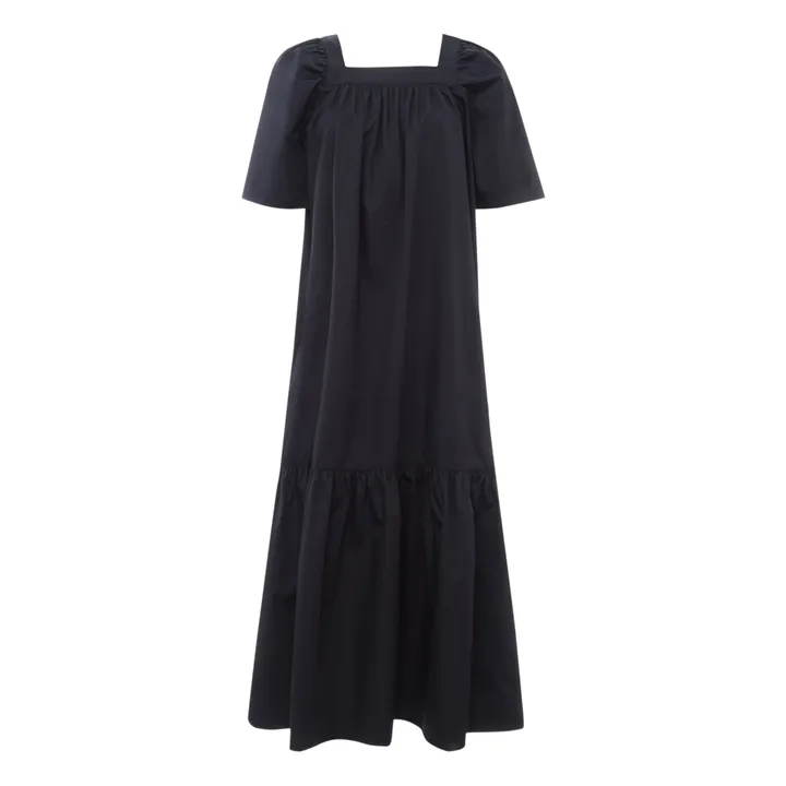 Vestido Donya de algodón orgánico | Negro- Imagen del producto n°0