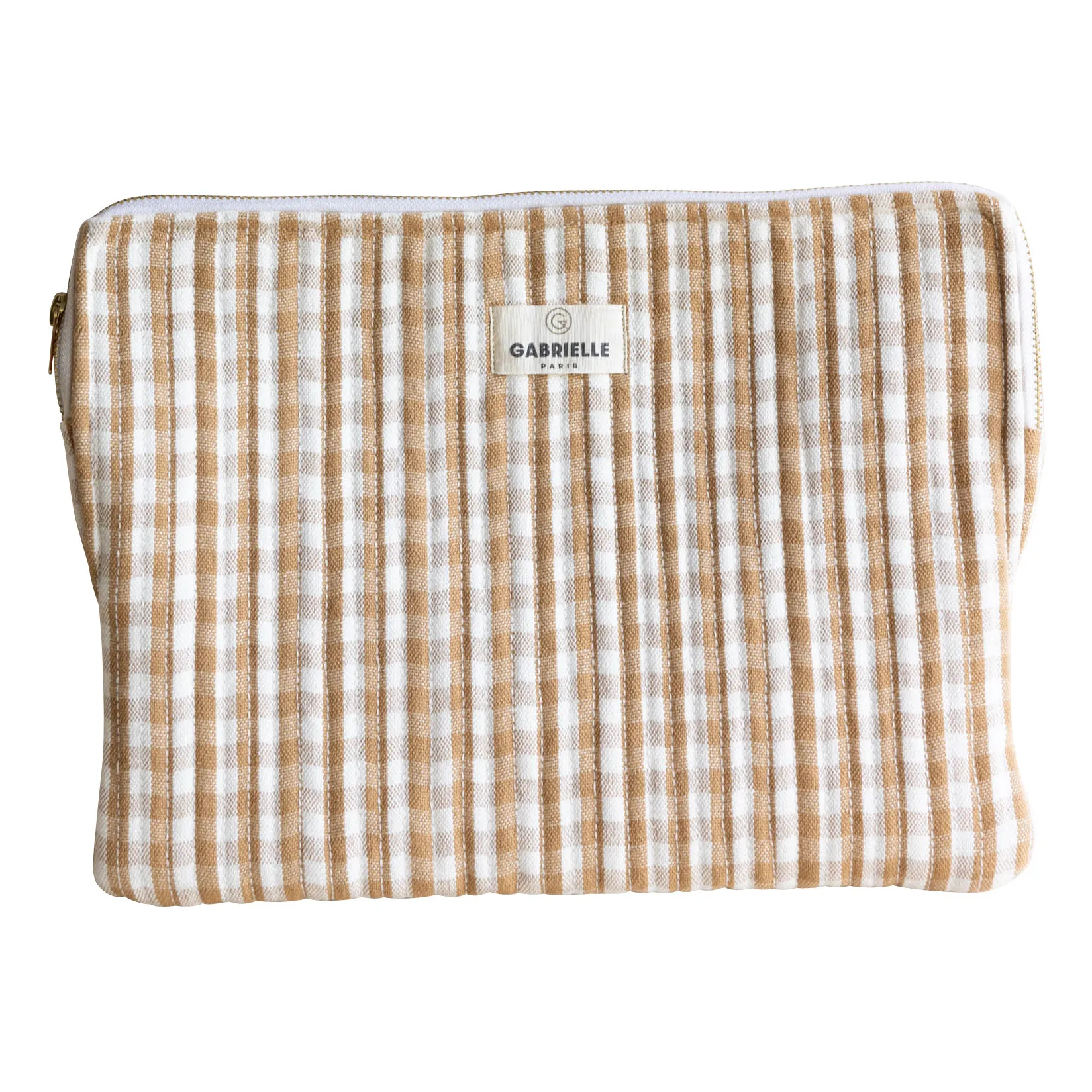 Gabrielle Paris Camel Gingham Laptop Case