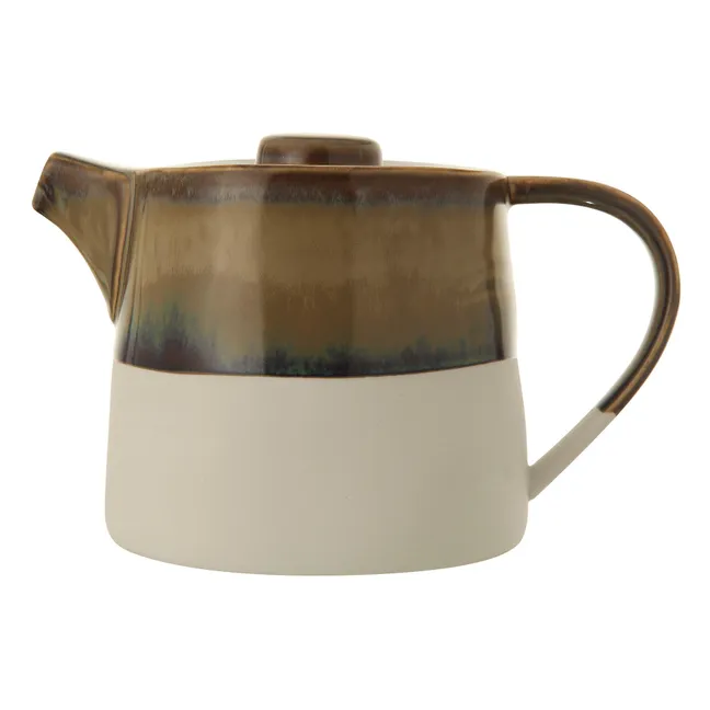 Théière Heather en grès | Gris vert